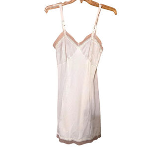 Vintage Philmaid Full Slip Ivory Cream Size 36 Embroidered